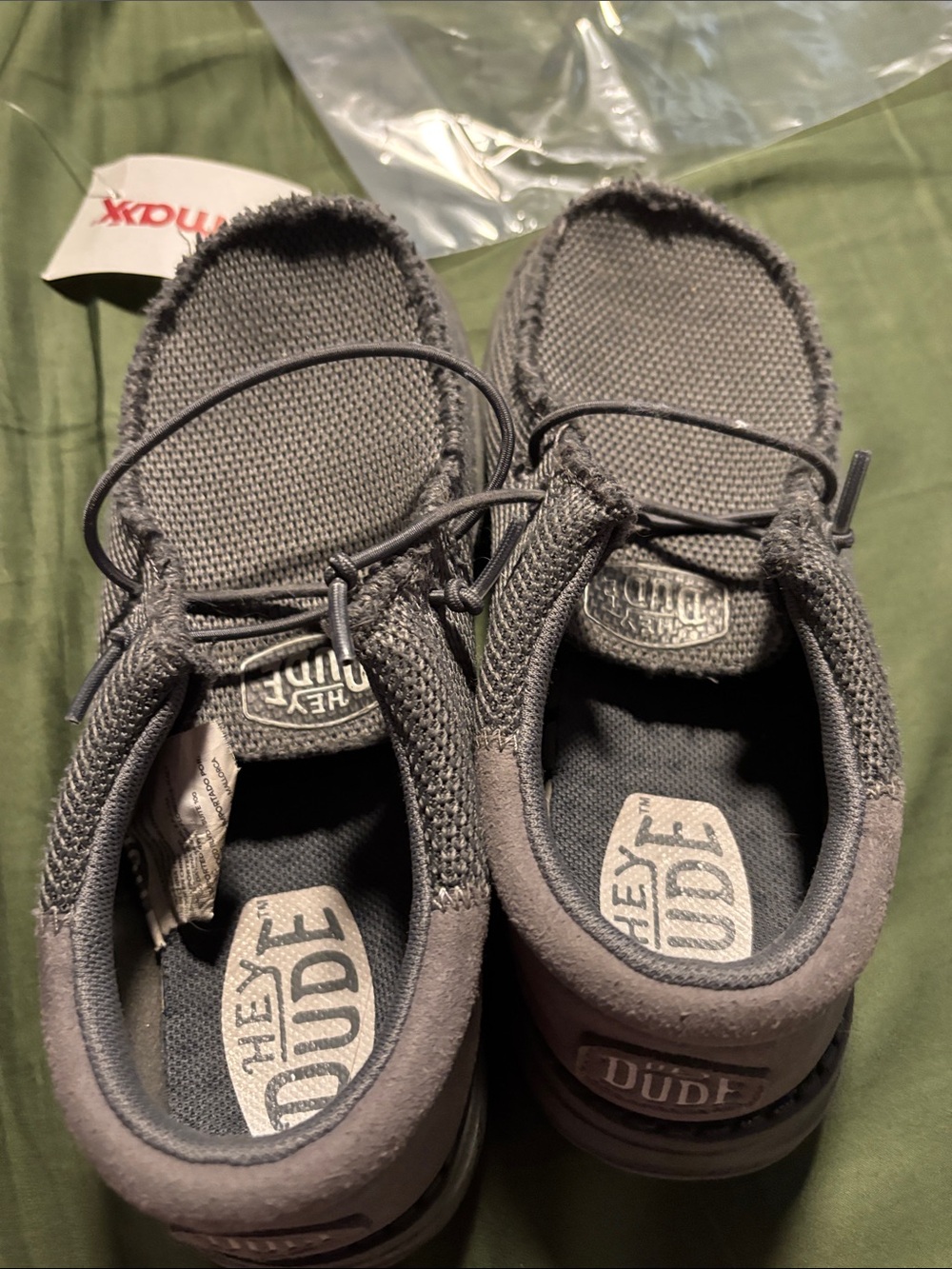 Hey Dude Kids Charcoal Grey Slip-On Moccasins